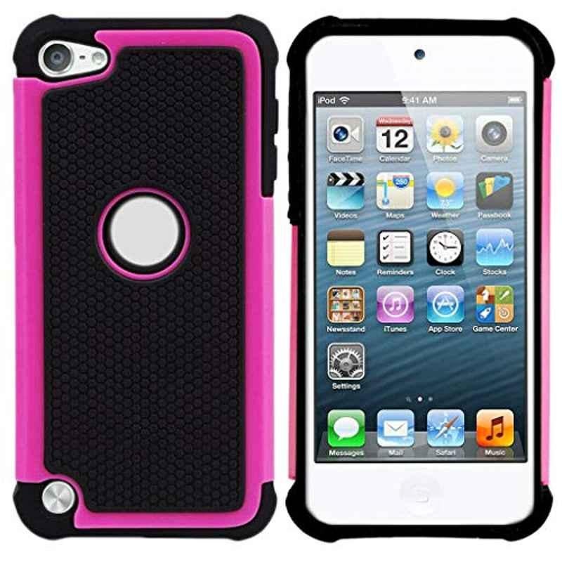 Rubik Rubber Dark Pink Case Cover for Apple iPod