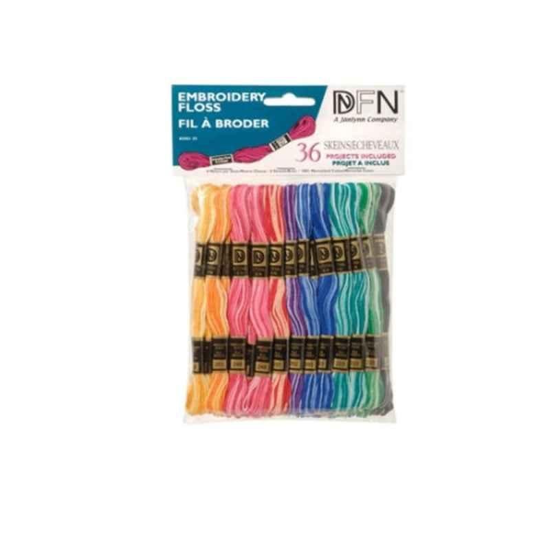 Embroiderymaterial Cotton 36 Skeins Variegated Colors Embroidery Floss