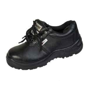 Heapro HI-501 Leather Low Ankle Black Work Safety Shoes, Size: 11