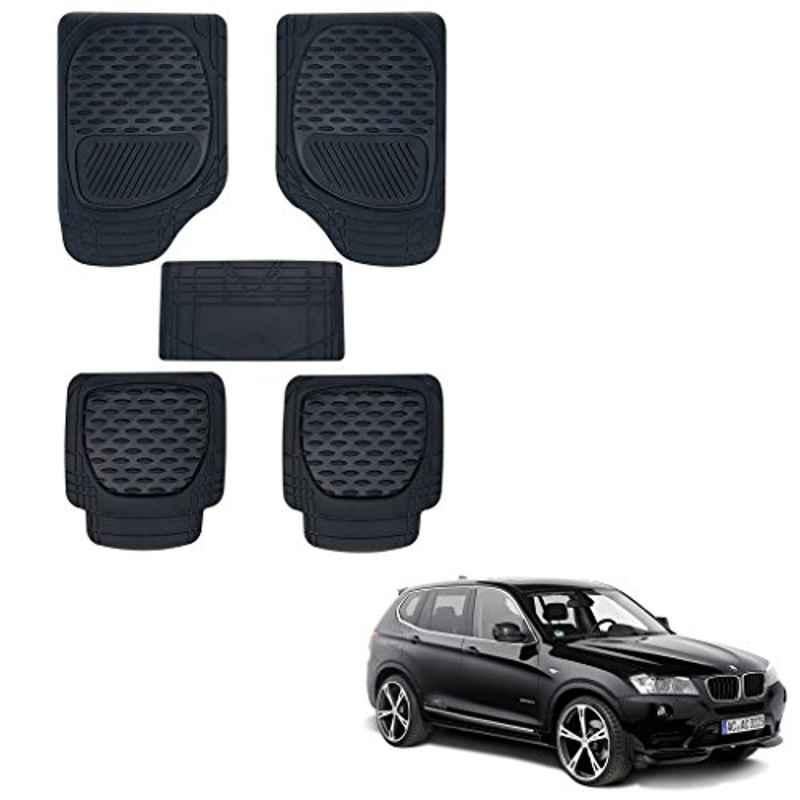Kozdiko 6255TW 5 Pcs PVC & Rubber Black Car Mat Set for BMW X3