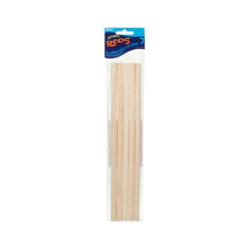 Darice 5Pcs 7/16x12 inch Wooden Craft Beige Dowel Rod Set, 9162-06