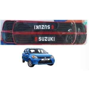 SureStrive 4 Pcs PVC & Rubber Black Car Door Sill Plate Set for Maruti Suzuki Alto CNG All Model