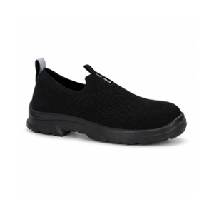 Eego Italy Shield Knitted Steel Toe Black Breathable Sports Safety Shoes, Size: 9