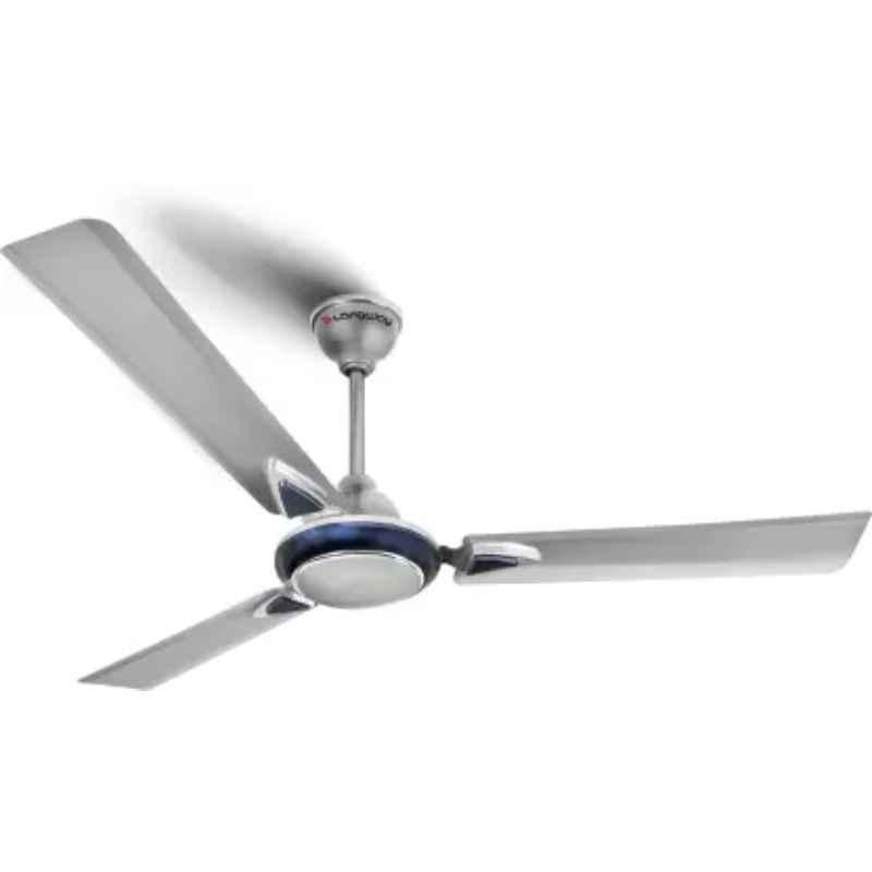 Longway Starlite-1 50W Silver & Blue 3 Blade Ultra High Speed Ceiling Fan, Sweep: 1200 mm
