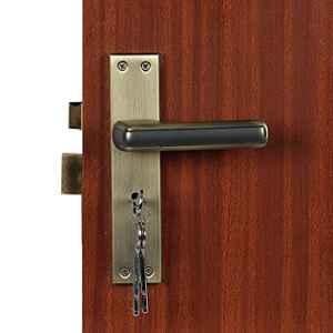 Voltizi 70mm ‎Stainless Steel Antique Brass Finish Heavy Duty Mortise Door Lock Set for Main Door, CRZ021KY-ANT