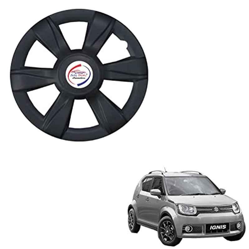 Auto Pearl 4 Pcs 15 inch ABS Xylo Black Hubcap Wheel Cover Set with Retention Ring for Maruti Suzuki Ignis 2020