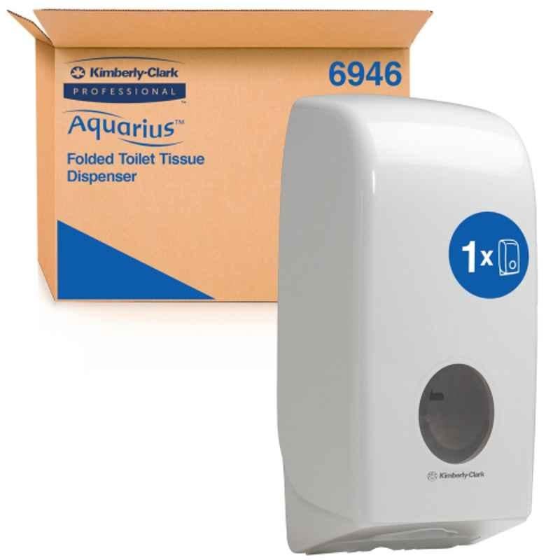 Kimberly Clark Aquarius White Single Folded Sheet Toilet Tissue Dispenser, 6946