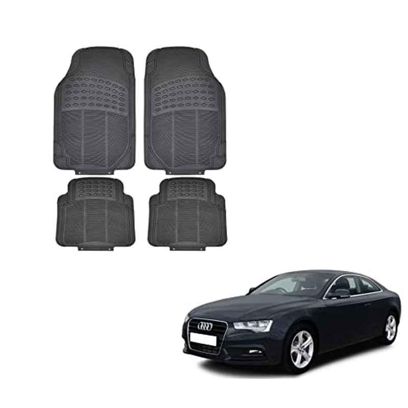 Kozdiko 4 Pcs Rubber Black Car Simple Floor Mat Set for Audi A5