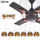 Gestor Glossy 50W Smoked Brown Ultra High Speed 4 Blade Ceiling Fan, Sweep: 600 mm