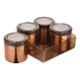 Trueware Fusion 4 Pieces 500ml Brown Copper Finish Storage Canister Set