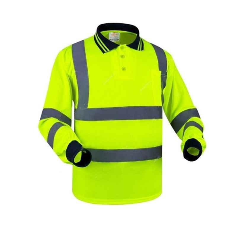 Empiral E104792901 Polyester Yellow Polos T-Shirt, Size: 4XL