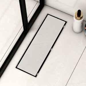 Plantex BH-4104 12x4 inch Chrome 304 Grade Stainless Steel Tile Insert Shower Drain Channel nches Waste Water Floor Drain/Invisible Shower Drain Channel with Cockroach Trap