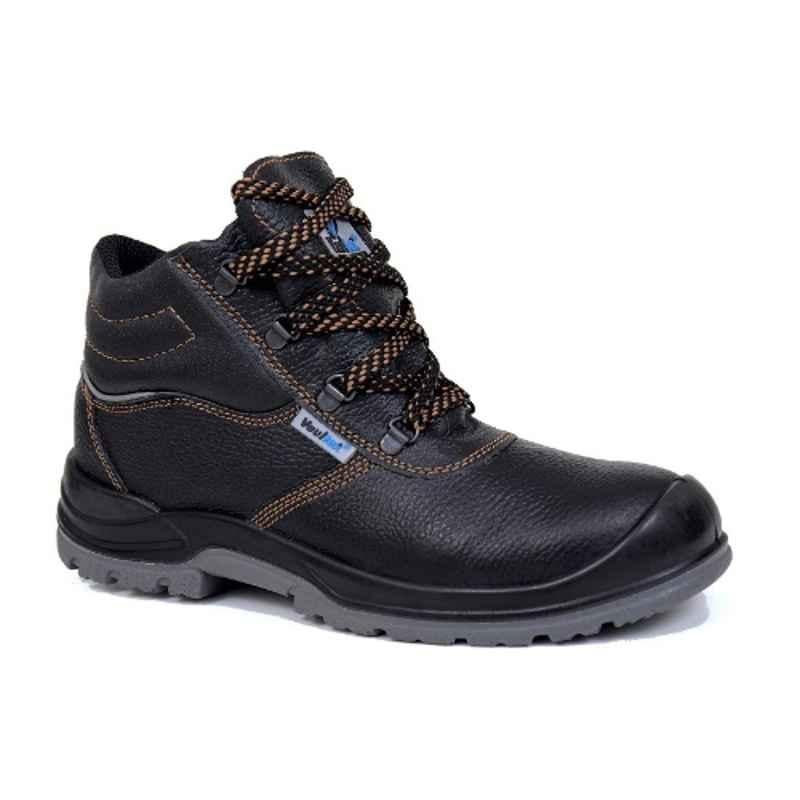 Vaultex SGK Leather Black Safety Shoes, Size: 44