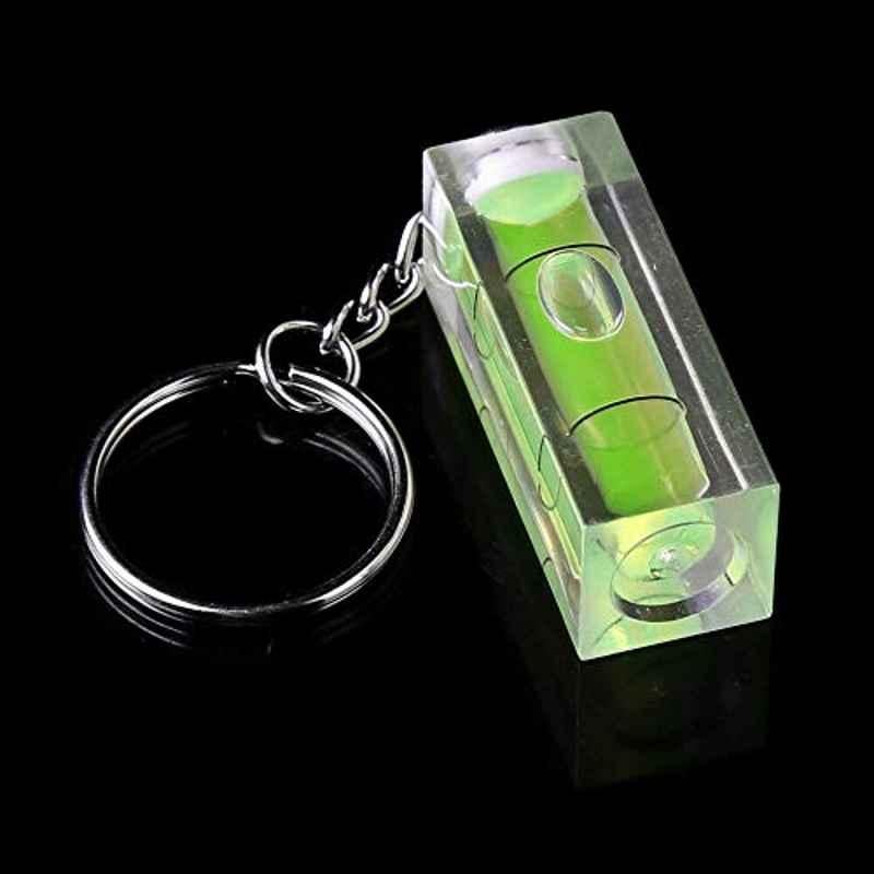 Massuc Green Mini Square Spirit Level Key Chain Gadget