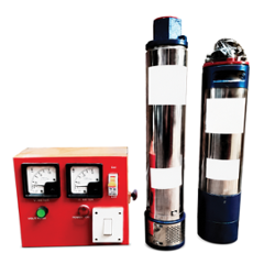 Rajco V-4 1HP 0.75kW 10 Stage Copper Single Phase Oil Filled Submersible Pumps with Control Pannel