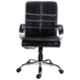 MRC Leather & Suede Black Mid Back Revolving Chair, M154