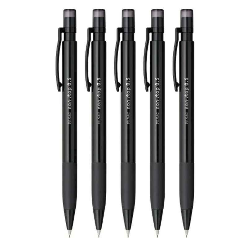 PENAC D1GE 0.5mm Black Mechanical Pencil, SA1903-06PO5 (Pack of 5)