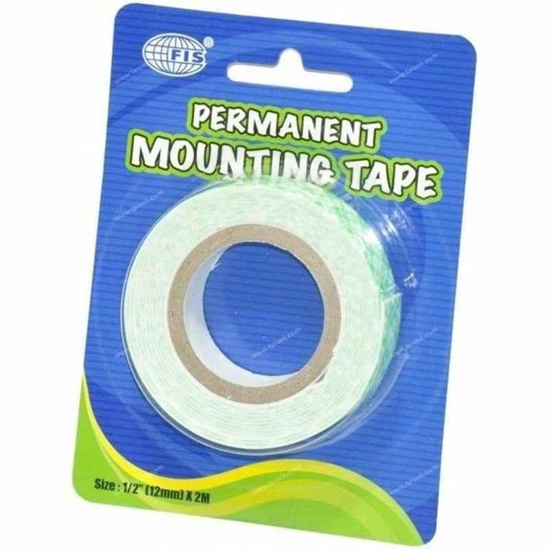 FIS Double Sided Foam Tape, FSTAFT1/2X2M, 1/2 inchx2m, Green