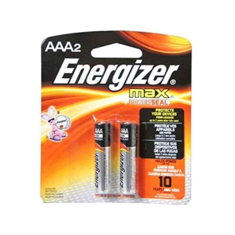 Eveready 2Pcs AAA Grey & Black Energizer Max Alkaline Batteries Set