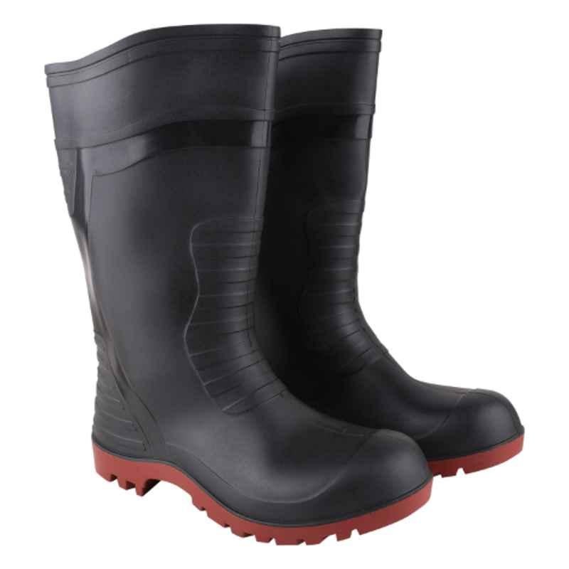 SCORTA Soldier Red Synthetic Soft Toe PVC Double Density Safety Gumboot, Size: 10