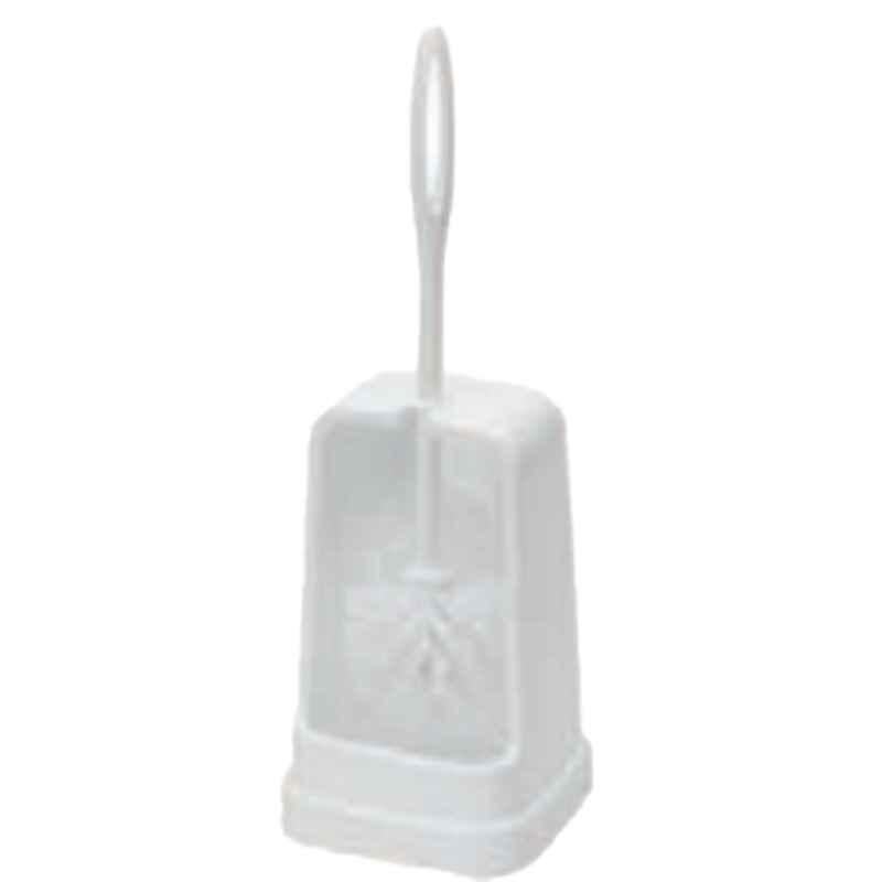 Coronet 45cm Plastic White Elba Toilet Brush Set, 1612825