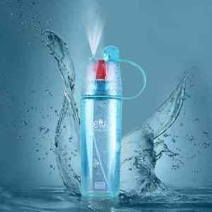 Freakonline 2 in 1 Drink & Mist Plastic Spray Water Bottle with Straw