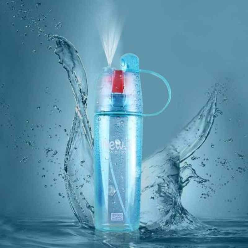 Freakonline 2 in 1 Drink & Mist Plastic Spray Water Bottle with Straw