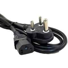 Siddhi 1.5m 3 Pin Male to 3 Pin Female Black Copper Power Cable Cord