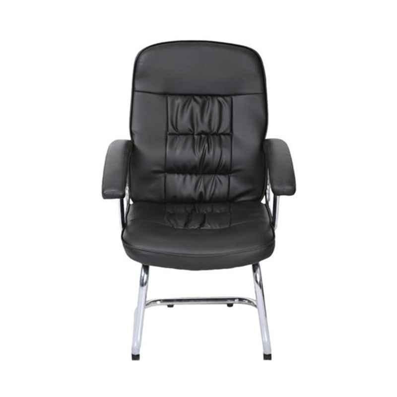 AE 80x18cm PVC & Fabric Black Visitor Chair, AE 454