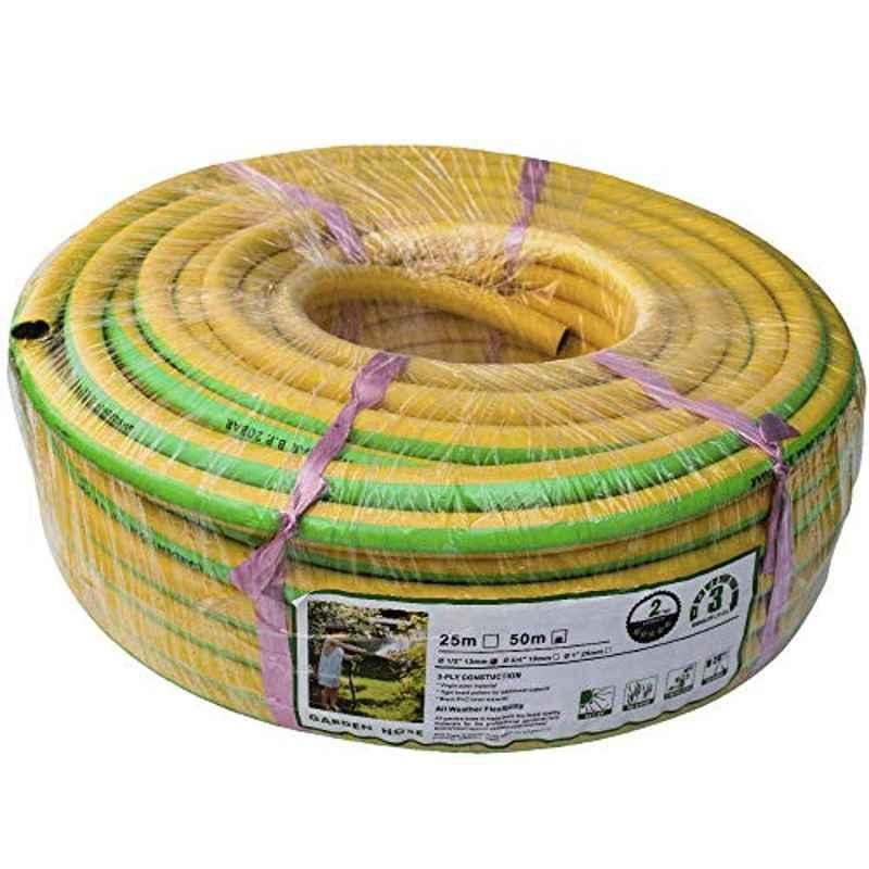 Green Glow 25m 1 inch PVC Yellow Three Layer Reinforced Pipe