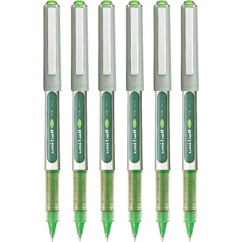 Mitsubishi Uniball Eye 0.7mm Light Green Fine Roller Pen, MI-UB157-GNL (Pack of 12)