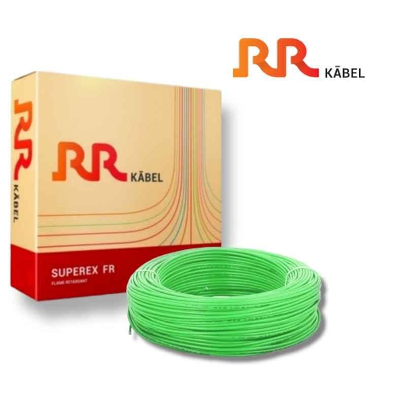 RR Kabel Superex-FR 4 Sq mm Green PVC Insulated Cable, Length: 90 m
