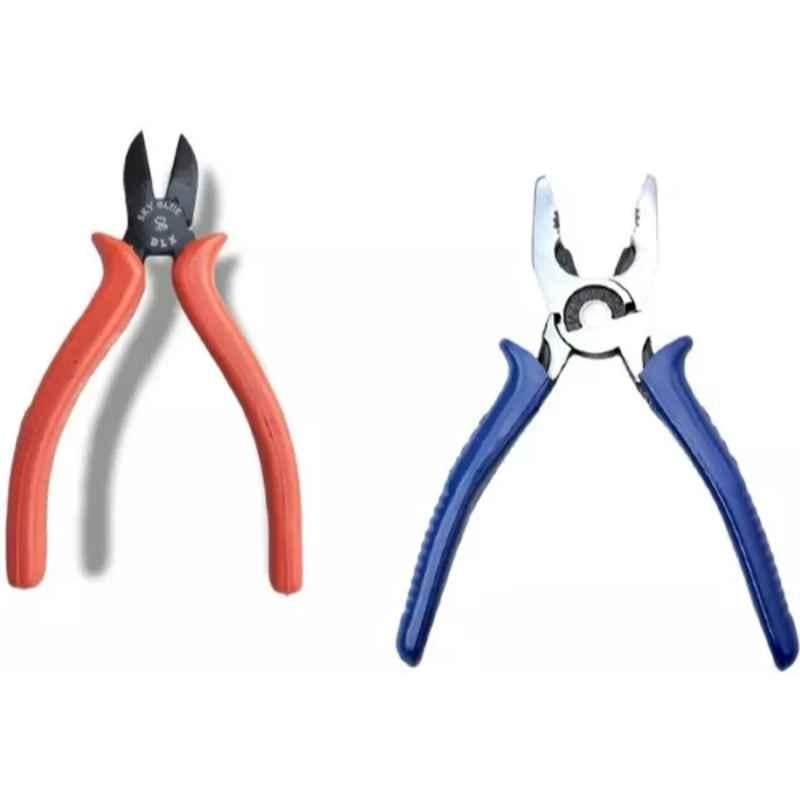 Sky Blue 2 Pcs 7.8 inch Lineman Plier Combo, SBE_PLIER_COMBO_MOD_00684
