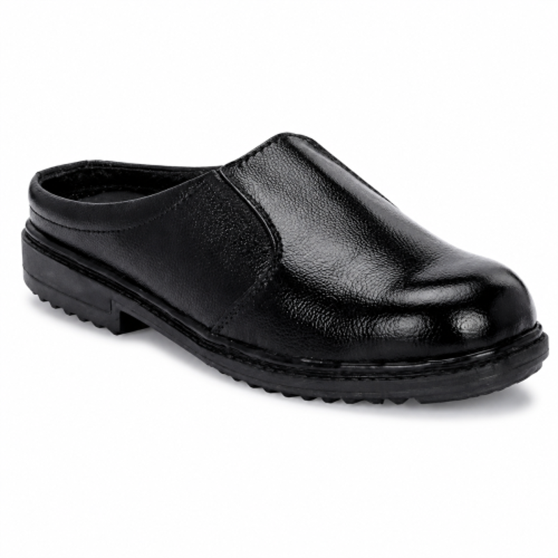 ArmaDuro Leather Steel Toe Black Safety Shoes, ADR_1031_BLACK, Size: 6