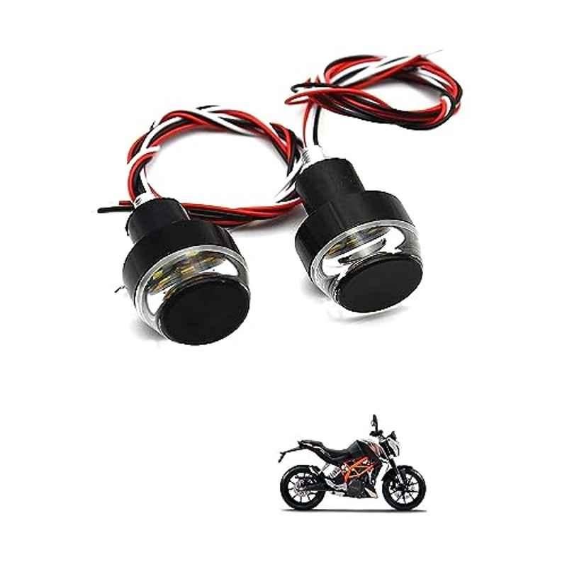 Kozdiko 2 Pcs Dual Colour Motorcycle LED Indicator Turn Signal Handle Bar Light Set for KTM Dike 390 ABS