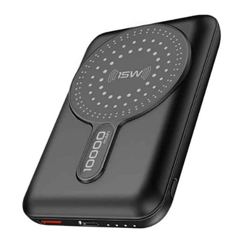Promate SuperCharge 10000mAh 15W Black MagSafe Wireless Charging Power Bank, PowerMag-10Pro