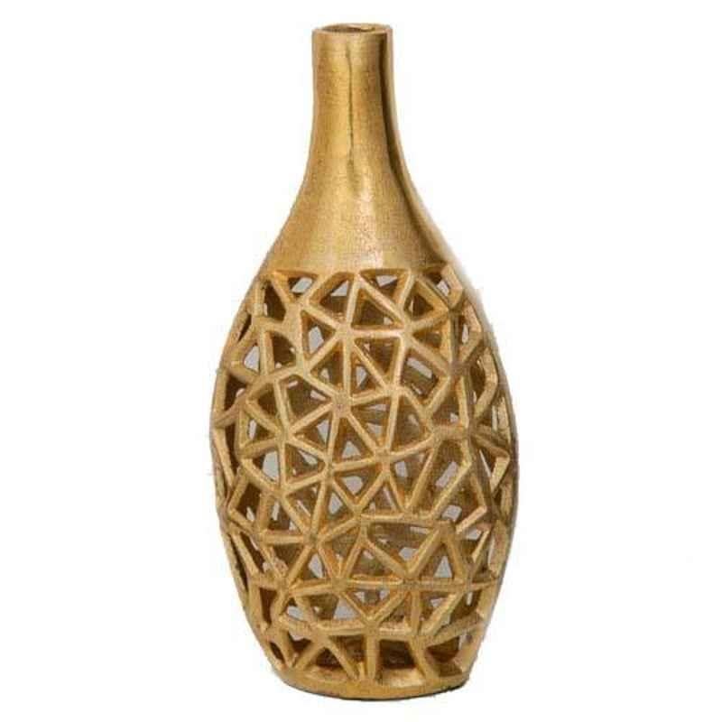Casa Decor Gold Scandinavian Aluminium Style Vase for Centerpiece, CDVAS022
