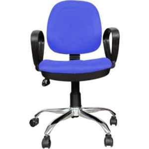 Rajpura 803 Low Back Blue Push Back Mechanism Revolving Office Executive Chair