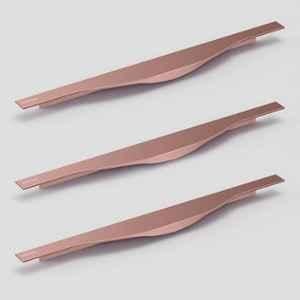 Plantex Profile Handle for Kitchen Cabinet/16 inch Aluminium Drawer Profile Handle/Wardrobe Pull Handle for Home/Office/Hotel - Pack of 3 (Rose Gold)