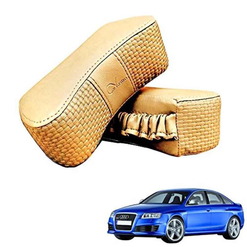Kozdiko 2 Pcs Memory Foam Beige Luxurious Neck Rest Set for Audi RS6, koz_42626