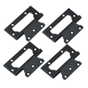 Plantex Stainless Steel Butterfly Hinges for Door/4 inchx14 Gauge Hinge/2.5 mm Hinges for Home/Office/Hotel/Non-Mortise Door Hinges (Pack of 4) Black