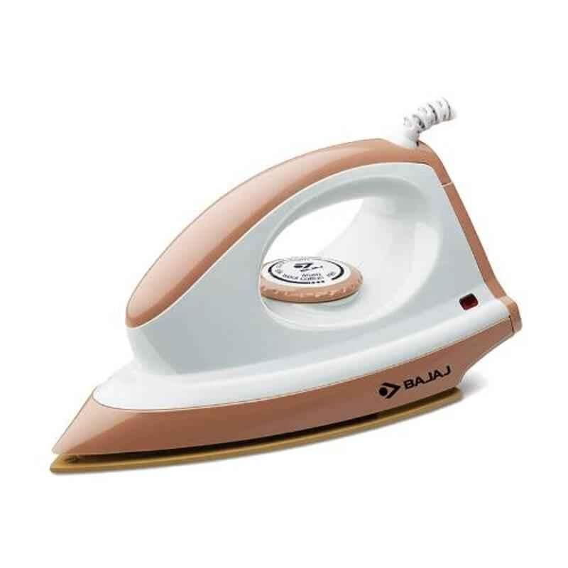 Bajaj Majesty Canvas 1000W White & Brown Dry Iron, 440306