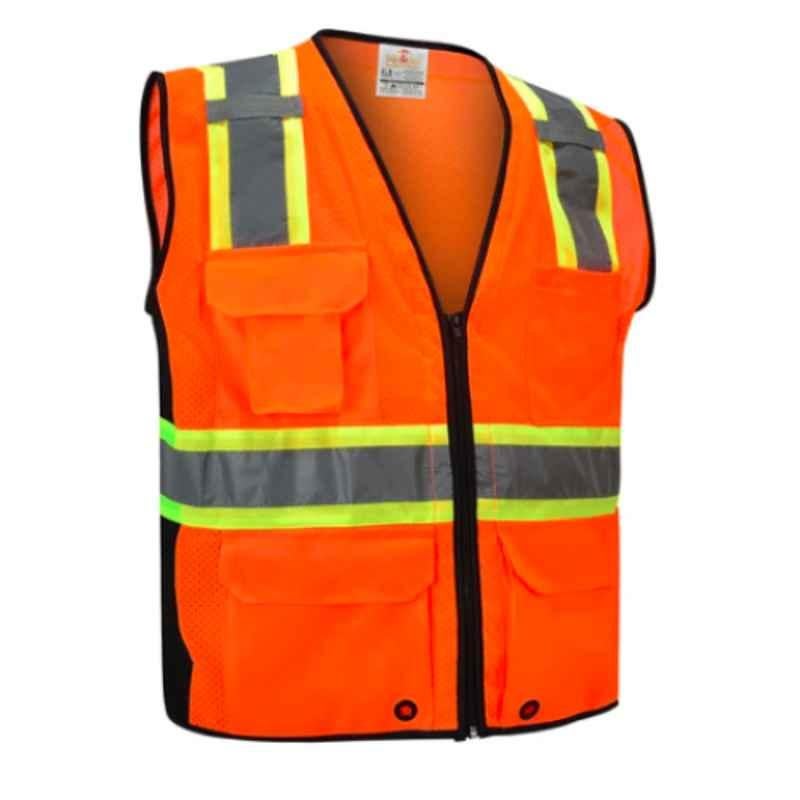 Empiral Glow E108072901 120 GSM Breathable Mesh Safety Jacket, Size: M
