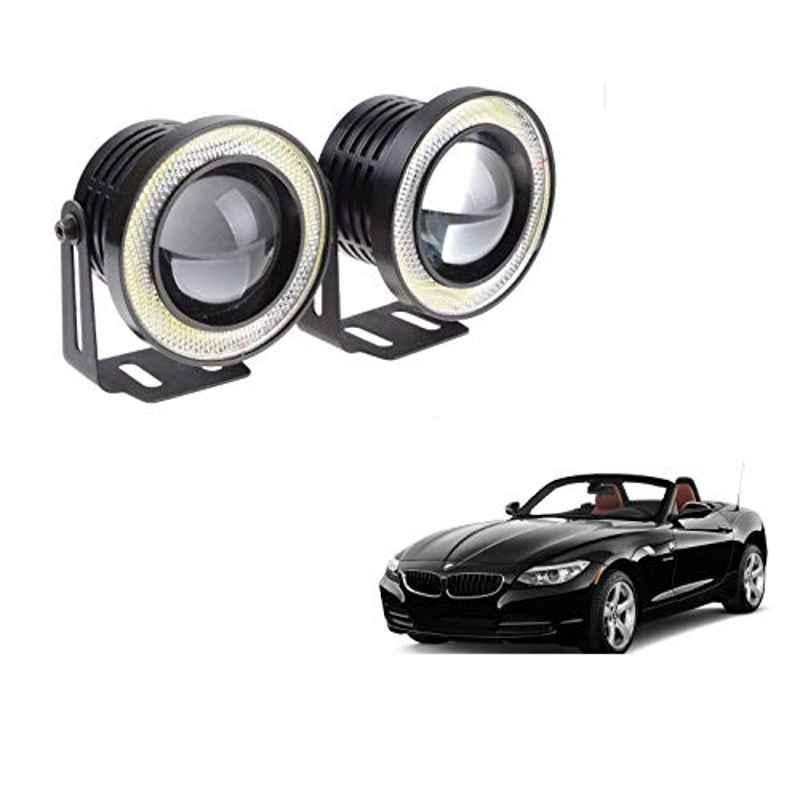 Kozdiko 2 Pcs 15W 3.5 inch High Power White LED Projector COB Fog Light Set with White Angel Eye Ring for BMW Z4, koz_89333