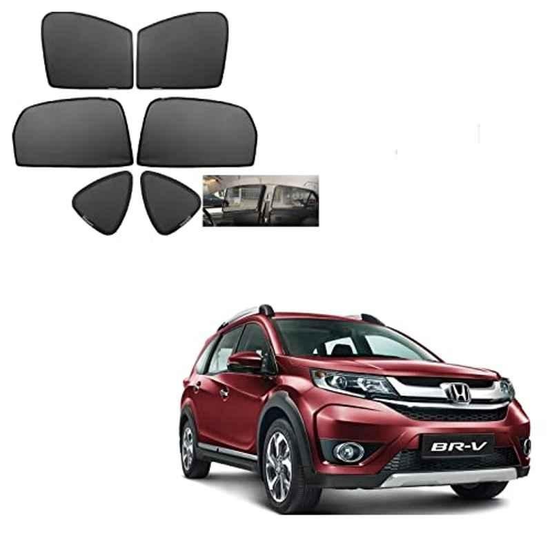 Kozdiko 4 Pcs Mesh Black Non-Magnetic Car Sun Shade Set for Honda BRV