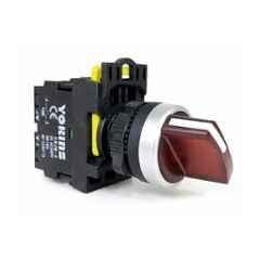 Yokins 22mm 220VAC 2NO Red 3 Position Illuminated Maintained Selector Switch, EB2M-A-20XD