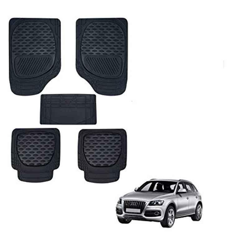 Kozdiko 6255 5 Pcs Rubber & PVC Black Heavy Car Foot Mat Set for Audi Q5