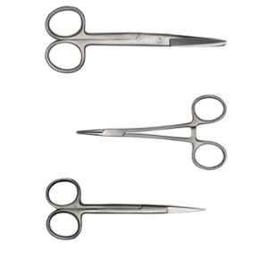 Forgesy 3 Pcs Stainless Steel Forceps & Scissors Set, FORGESY216