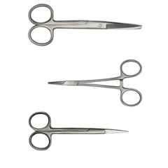 Forgesy 3 Pcs Stainless Steel Forceps & Scissors Set, FORGESY216