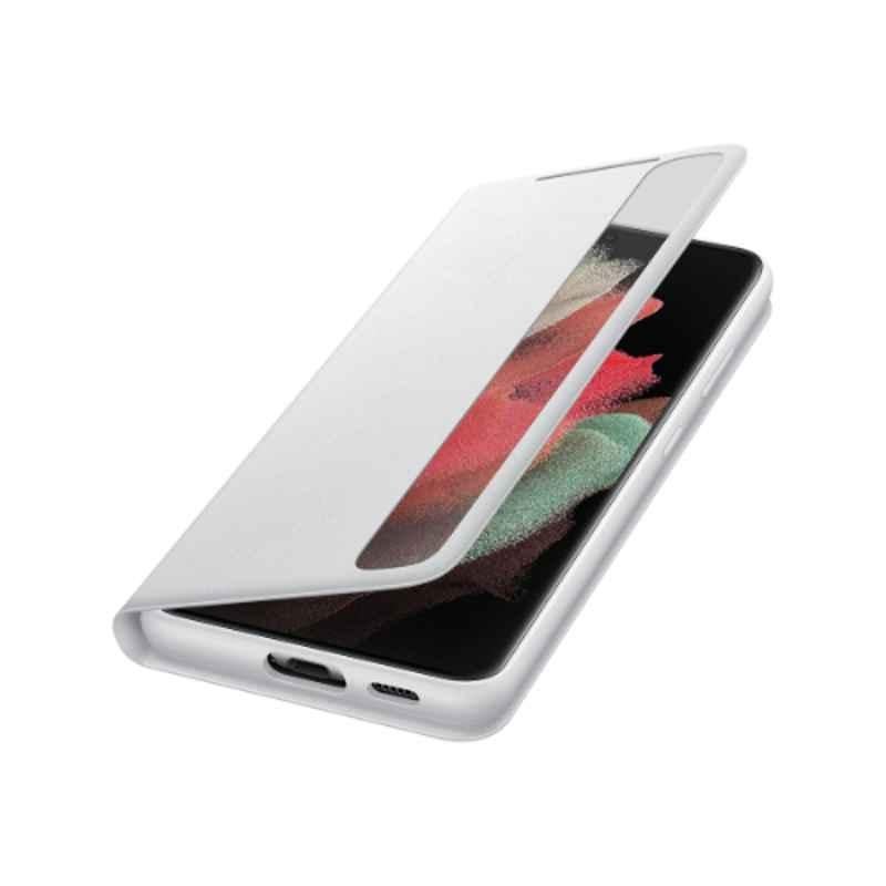 Samsung Gray 5G Smart Clear View Mobile Cover for Galaxy S21 Ultra, EF-ZG998